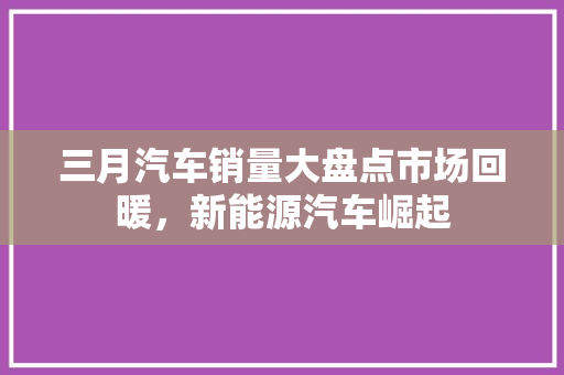三月汽车销量大盘点市场回暖，新能源汽车崛起