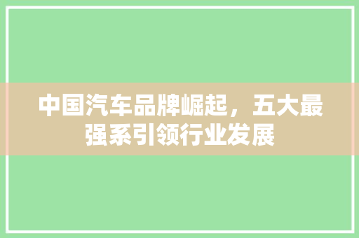 中国汽车品牌崛起，五大最强系引领行业发展