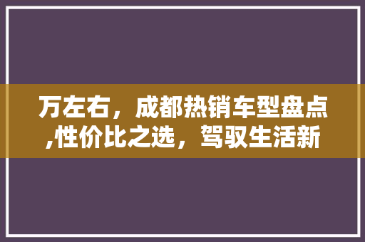 万左右，成都热销车型盘点,性价比之选，驾驭生活新篇章