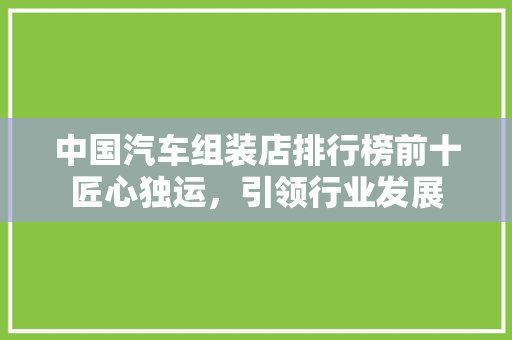 中国汽车组装店排行榜前十匠心独运，引领行业发展