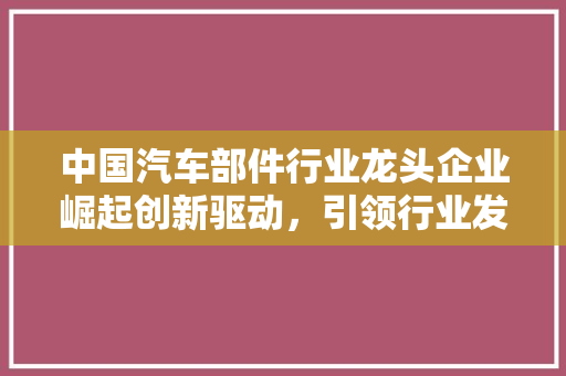中国汽车部件行业龙头企业崛起创新驱动，引领行业发展新篇章