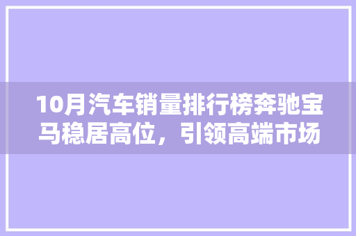 10月汽车销量排行榜奔驰宝马稳居高位，引领高端市场风潮