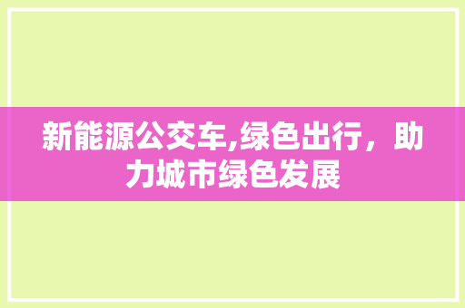 新能源公交车,绿色出行，助力城市绿色发展