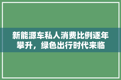 新能源车私人消费比例逐年攀升，绿色出行时代来临