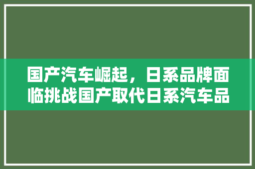 国产汽车崛起，日系品牌面临挑战国产取代日系汽车品牌排行榜