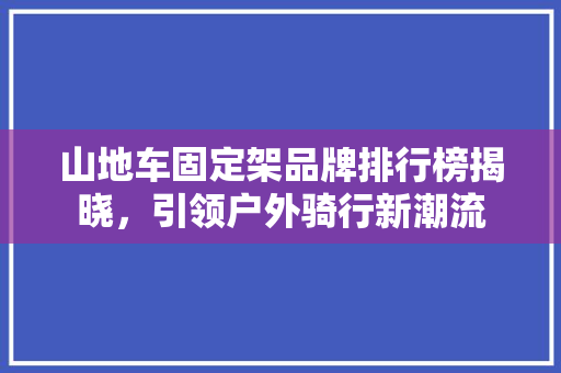 山地车固定架品牌排行榜揭晓，引领户外骑行新潮流