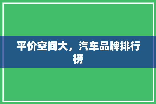平价空间大，汽车品牌排行榜