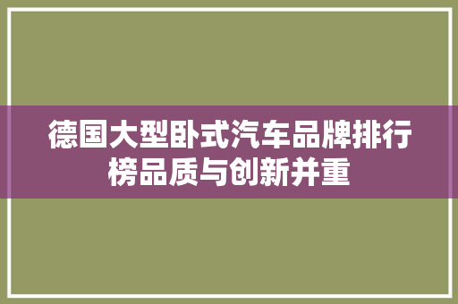 德国大型卧式汽车品牌排行榜品质与创新并重