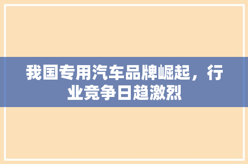 我国专用汽车品牌崛起，行业竞争日趋激烈