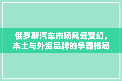 俄罗斯汽车市场风云变幻，本土与外资品牌的争霸格局