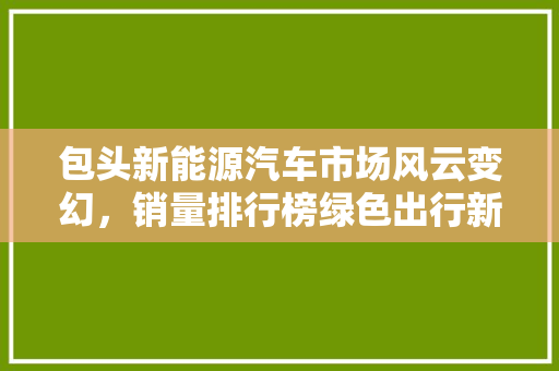 包头新能源汽车市场风云变幻，销量排行榜绿色出行新趋势
