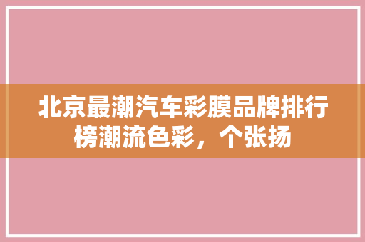 北京最潮汽车彩膜品牌排行榜潮流色彩，个张扬