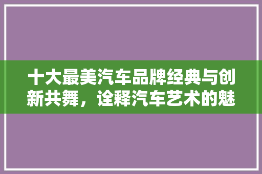 十大最美汽车品牌经典与创新共舞，诠释汽车艺术的魅力