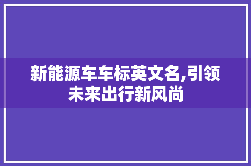 新能源车车标英文名,引领未来出行新风尚