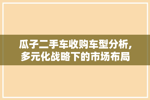 瓜子二手车收购车型分析,多元化战略下的市场布局