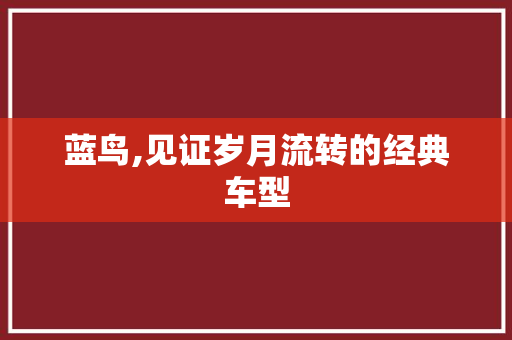 蓝鸟,见证岁月流转的经典车型
