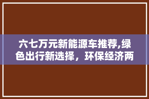 六七万元新能源车推荐,绿色出行新选择，环保经济两不误