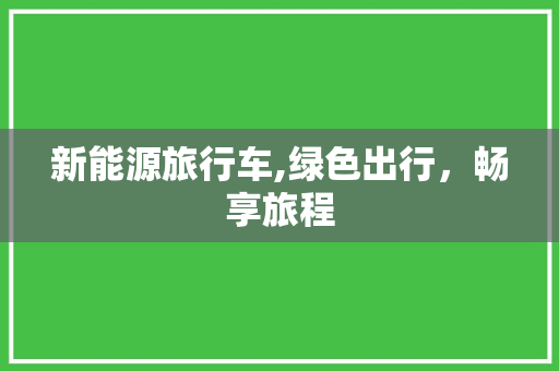 新能源旅行车,绿色出行，畅享旅程