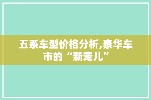 五系车型价格分析,豪华车市的“新宠儿”
