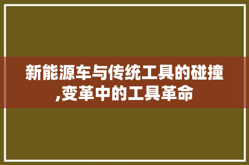 新能源车与传统工具的碰撞,变革中的工具革命