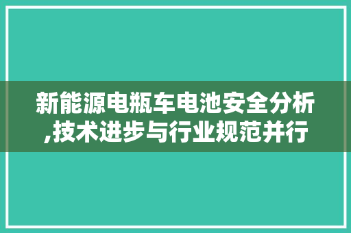 新能源电瓶车电池安全分析,技术进步与行业规范并行