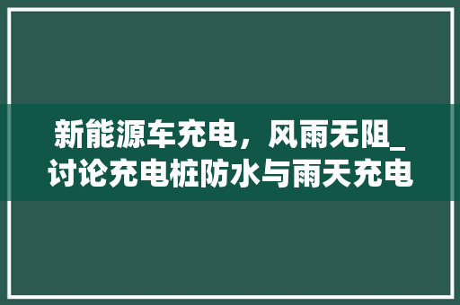 新能源车充电，风雨无阻_讨论充电桩防水与雨天充电的安全问题