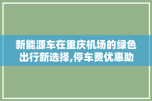 新能源车在重庆机场的绿色出行新选择,停车费优惠助力环保出行