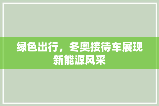 绿色出行，冬奥接待车展现新能源风采