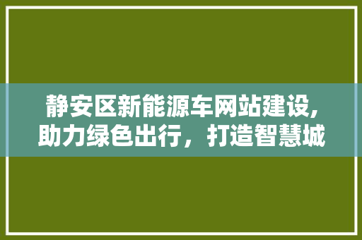 静安区新能源车网站建设,助力绿色出行，打造智慧城市新篇章