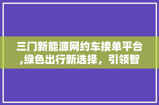 三门新能源网约车接单平台,绿色出行新选择，引领智慧出行未来