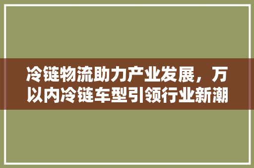 冷链物流助力产业发展，万以内冷链车型引领行业新潮流