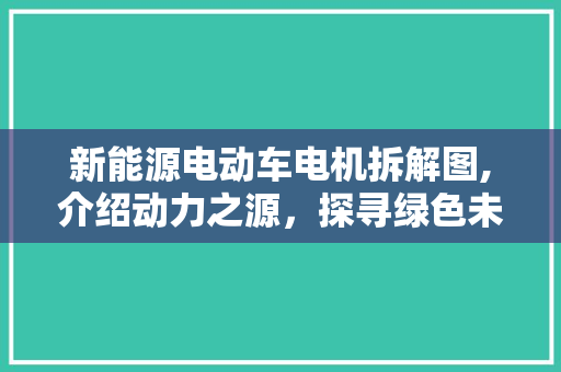新能源电动车电机拆解图,介绍动力之源，探寻绿色未来