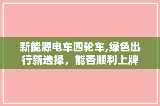 新能源电车四轮车,绿色出行新选择，能否顺利上牌