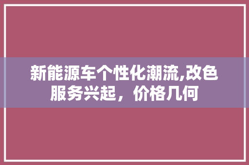 新能源车个性化潮流,改色服务兴起，价格几何