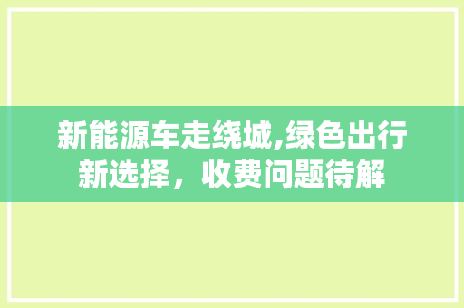 新能源车走绕城,绿色出行新选择，收费问题待解
