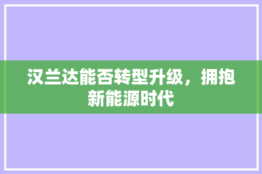 汉兰达能否转型升级，拥抱新能源时代