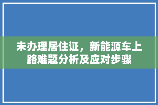 未办理居住证，新能源车上路难题分析及应对步骤