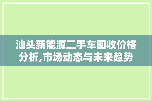 汕头新能源二手车回收价格分析,市场动态与未来趋势