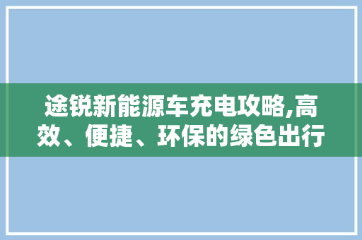 途锐新能源车充电攻略,高效、便捷、环保的绿色出行之路