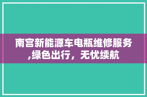 南宫新能源车电瓶维修服务,绿色出行，无忧续航