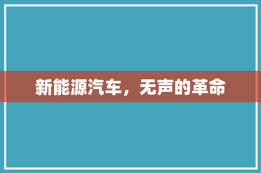 新能源汽车，无声的革命
