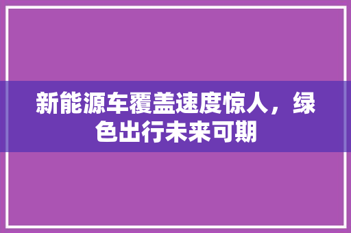 新能源车覆盖速度惊人，绿色出行未来可期