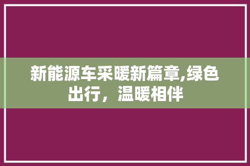 新能源车采暖新篇章,绿色出行，温暖相伴