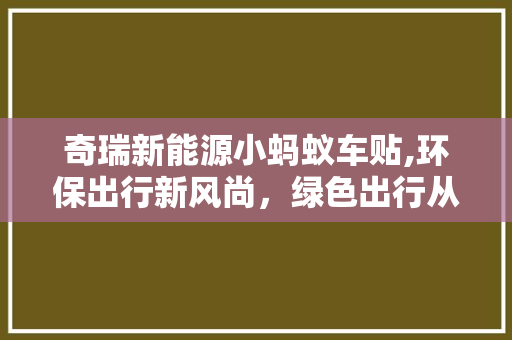 奇瑞新能源小蚂蚁车贴,环保出行新风尚，绿色出行从此启航