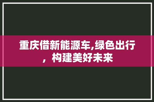 重庆借新能源车,绿色出行，构建美好未来