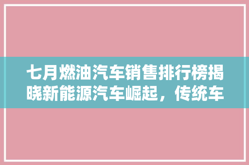 七月燃油汽车销售排行榜揭晓新能源汽车崛起，传统车企转型加速