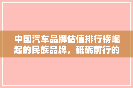 中国汽车品牌估值排行榜崛起的民族品牌，砥砺前行的力量