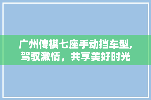广州传祺七座手动挡车型,驾驭激情，共享美好时光