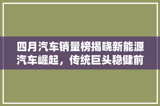四月汽车销量榜揭晓新能源汽车崛起，传统巨头稳健前行