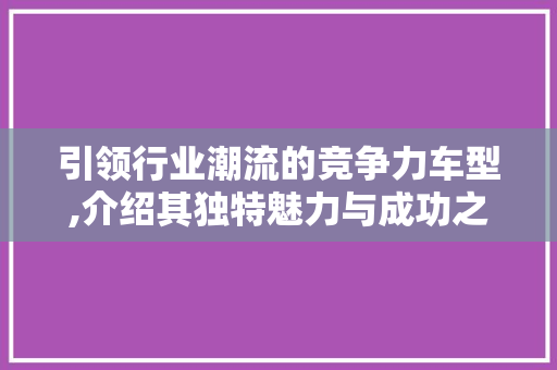 引领行业潮流的竞争力车型,介绍其独特魅力与成功之路